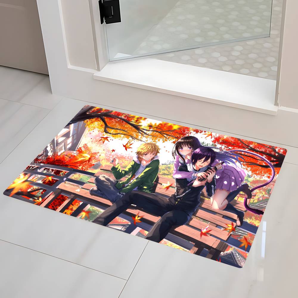 Anime N-Noragami Floor Mat Bathroom Mat Kids Room Bedroom Decoration Balcony Anti-Slip Doormat Living Room Welcome Rug