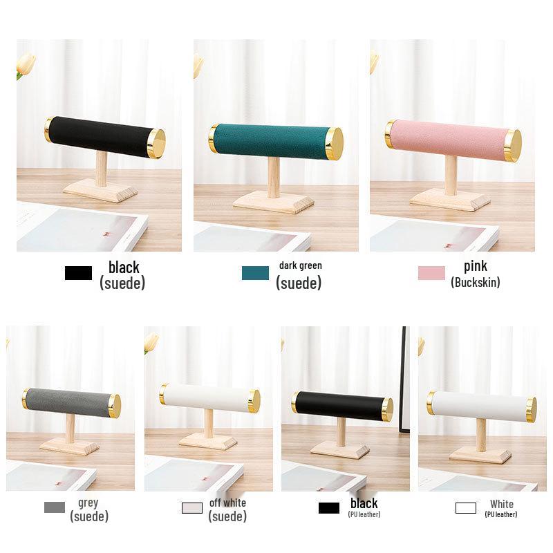 Подставка для украшений из массива дерева для браслетов, браслетов-манжет, часов и аксессуаров Black Velvet