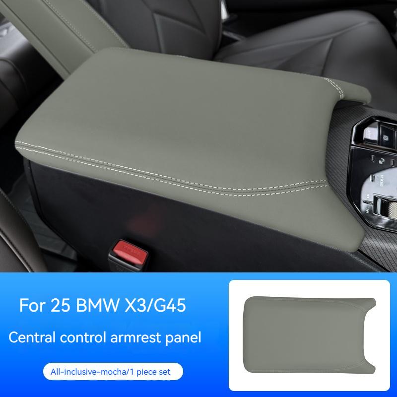 

Накладка на подлокотник центральной консоли из премиальной кожи для BMW X3 G45 2025, отделка рамки, аксессуары для защиты подлокотника