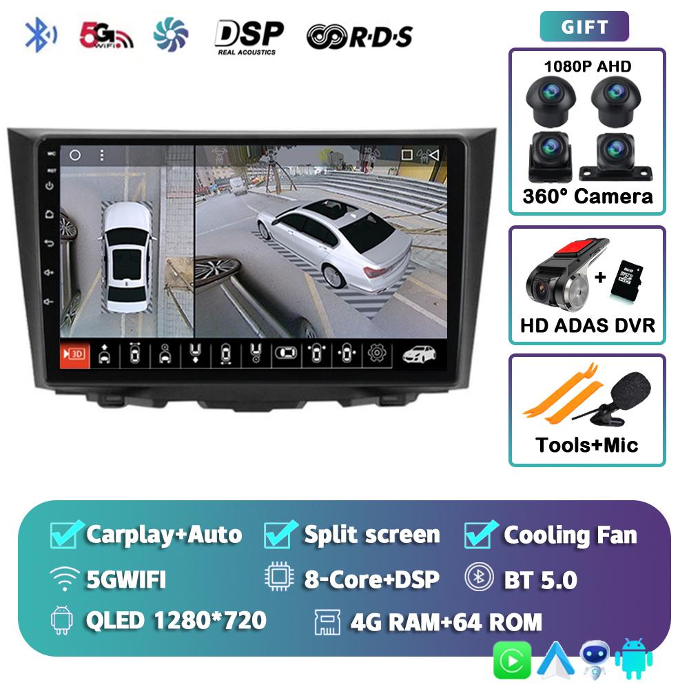 Android14 Carplay Auto Car Radio For Suzuki Kizashi 2009-2012 2013 2014 2015 Multimedia Player GPS Stereo Navigation WIFI+4G DSP