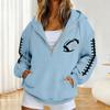 Damen Half-Zip Kapuzen-Rugby Pullover Sweatshirt für Partner-Partnerlook