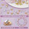 200Pcs 2 Colors Brass Rhinestone Spacer Beads, Grade A, Straight Flange, Flat Round, Golden & Silver, 6x3mm, Hole: 1mm, 100Pcs/color