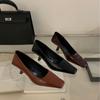 High heels women's stiletto high-end retro French single shoes 2025 spring new women's versatile solid color work shoes