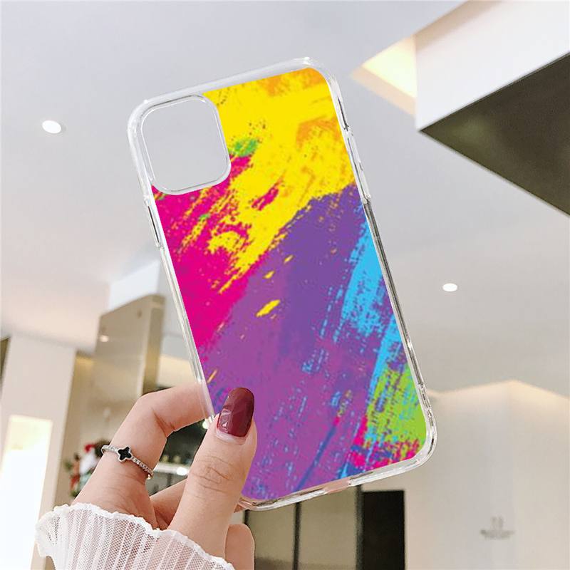 Minimalist Colors Phone Case For Iphone 11 12 13 Pro Max 6s 7 8 Plus X Xr Xs Max Se2020 13mini Transparent Cover