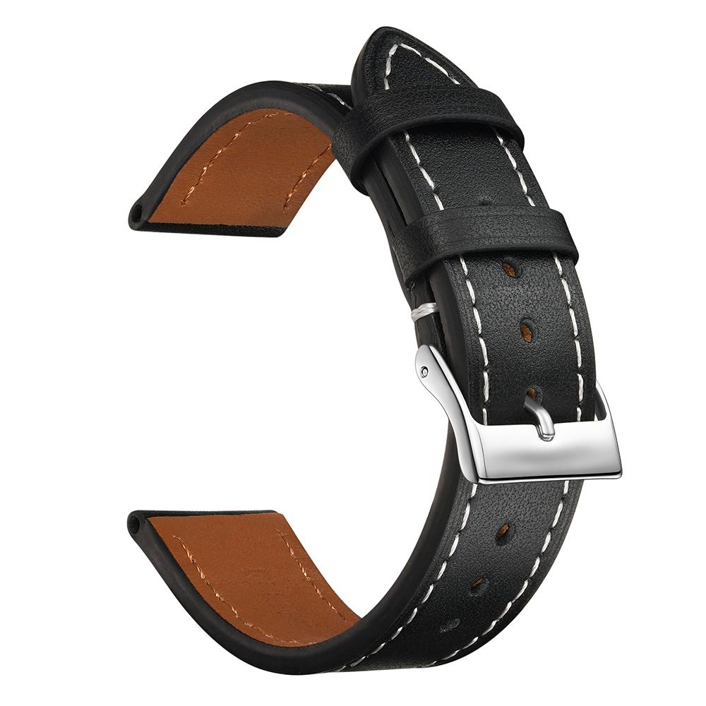 

Full-Grain Leather Watch Strap 12mm 14mm16mm Women Watch Bands 18mm 20mm Strap For Men Calfskin Wrist Belt Soft 20mm чёрный