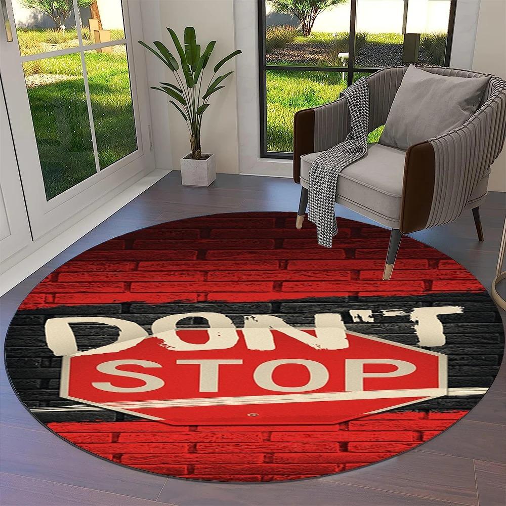 Game Gamer Gamepad Cartoon Round Carpet Rug for Living Room Bedroom Child Playroom Chair Decor,Pet Area Rug Non-slip Floor Mat