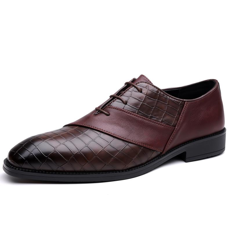 Fashion Big Size Cow Leather Derby Shoes for Men Designer Spring Autumn Soft-soled Casual Men's Shoe Fashion Business Male Dress Shoes