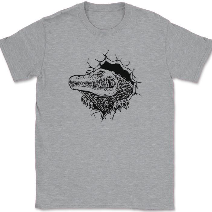 

Alligator Ripping T-Shirt Funny Crocodile Animal South Southern Fishing Tee S