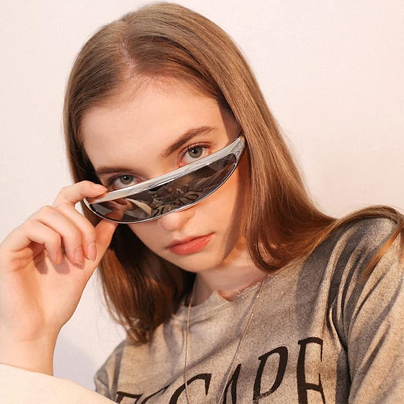 New Cyberpunk Sunglasses Women Men Futuristic UV400 Protection Vintage Designer Shades Gafas De Sol