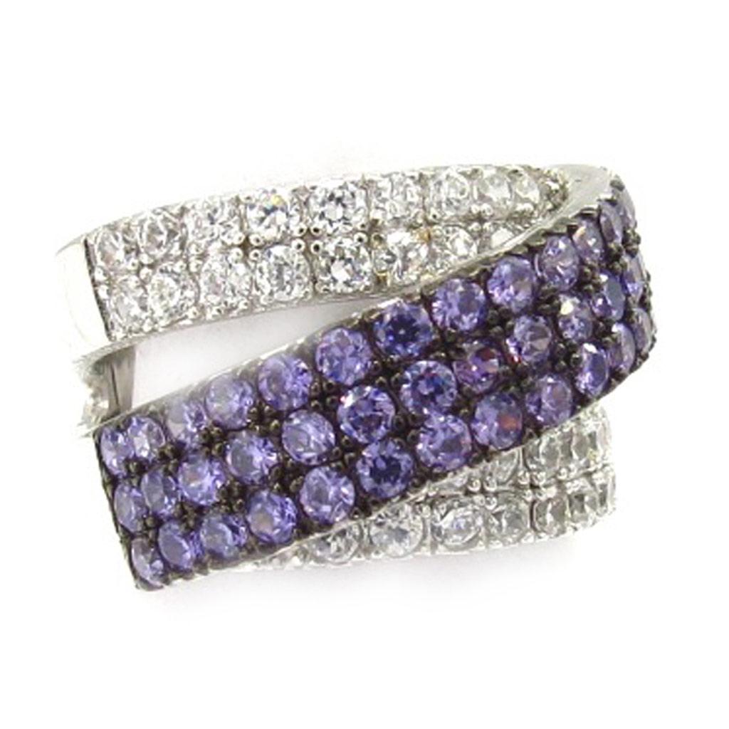 Amethyst White 'Sissi' Silver Ring