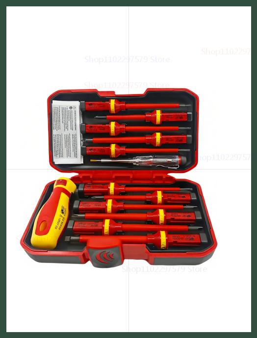13PCS 1000V Insulated Screwdriver Set with Magnetic Bits Professional Electrician Repair Tools Repair Kit Safe Electrical Work