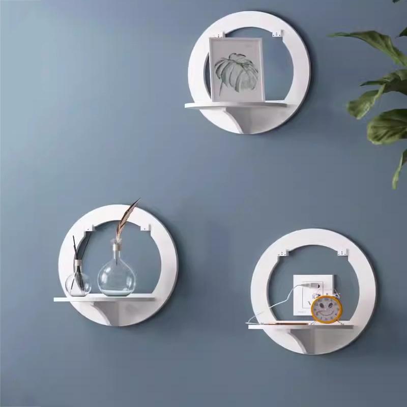 1pc Multifunction Punch-free Home Wall Mounted Shelf,Plants&Photos Hanging Storage Rack for Home Display,  Bedside&Bathroom Hanging Storage Shelf.