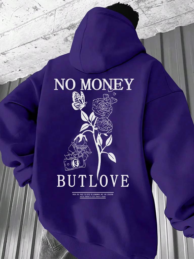 Fashionable Spring and Autumn CoupleStyle Hoodie Jacket New Loose Men's Floral Letter Print Hooded Fleece Sweatshirt S-3XLhoodie