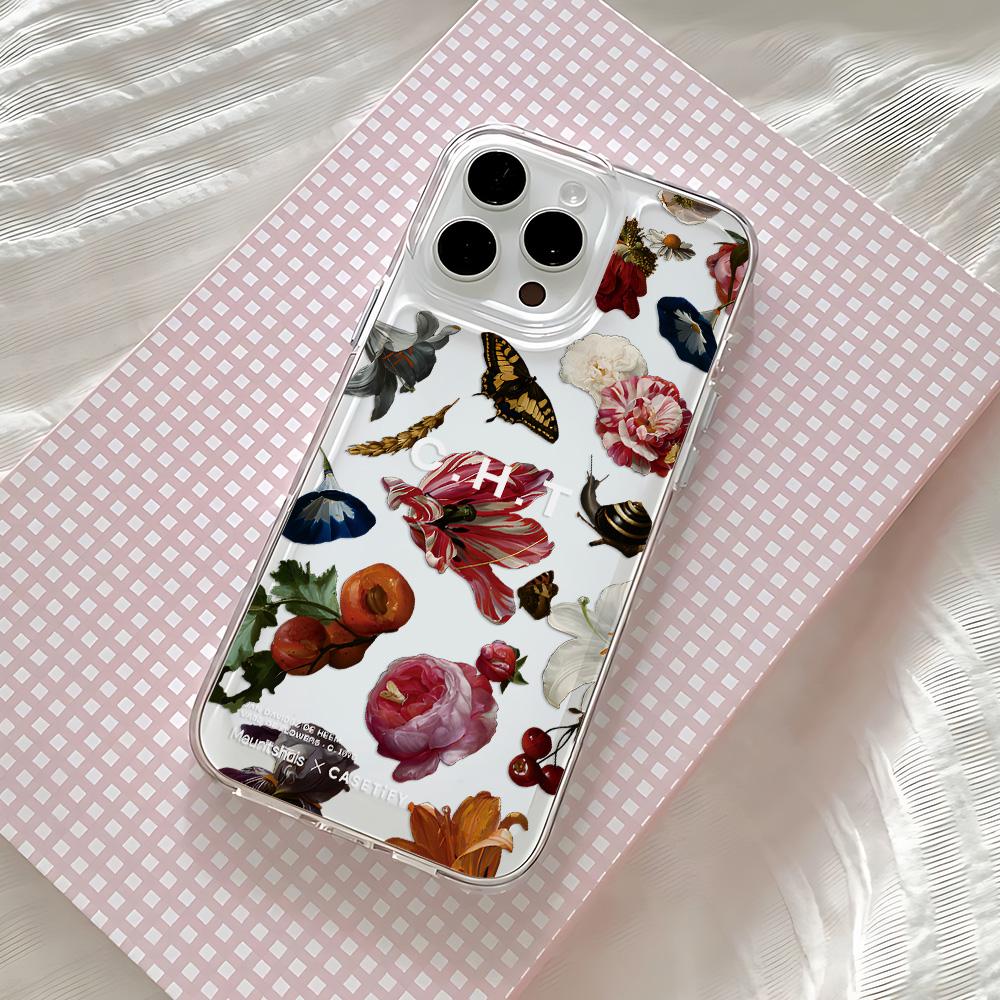 Beaded Pomegranate Sun Phone Case For iPhone 17 16 16e 15 14 13 12 11 Mini Pro Max X XR XSMax 8 Air Plus Transparent Back Cover