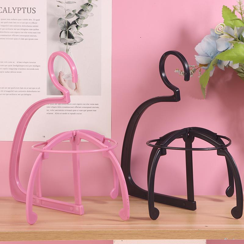 High Quality Wig Stands Plastic Hat Display Wig Stand Holders For Hair Extension Wigs Black Purple Wig Hanger Stand Holder