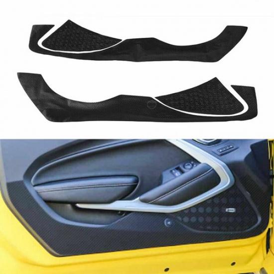 Black Interior Door Anti Kick Protection Trim Sticker For Chevrolet Camaro 2017+