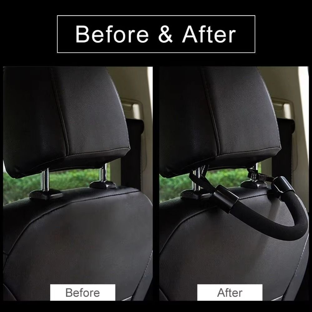 Double Hook Car Headrest Grab Handle Anti-Fall Feature Headrest Safety Handrail  Easy Entry Exit