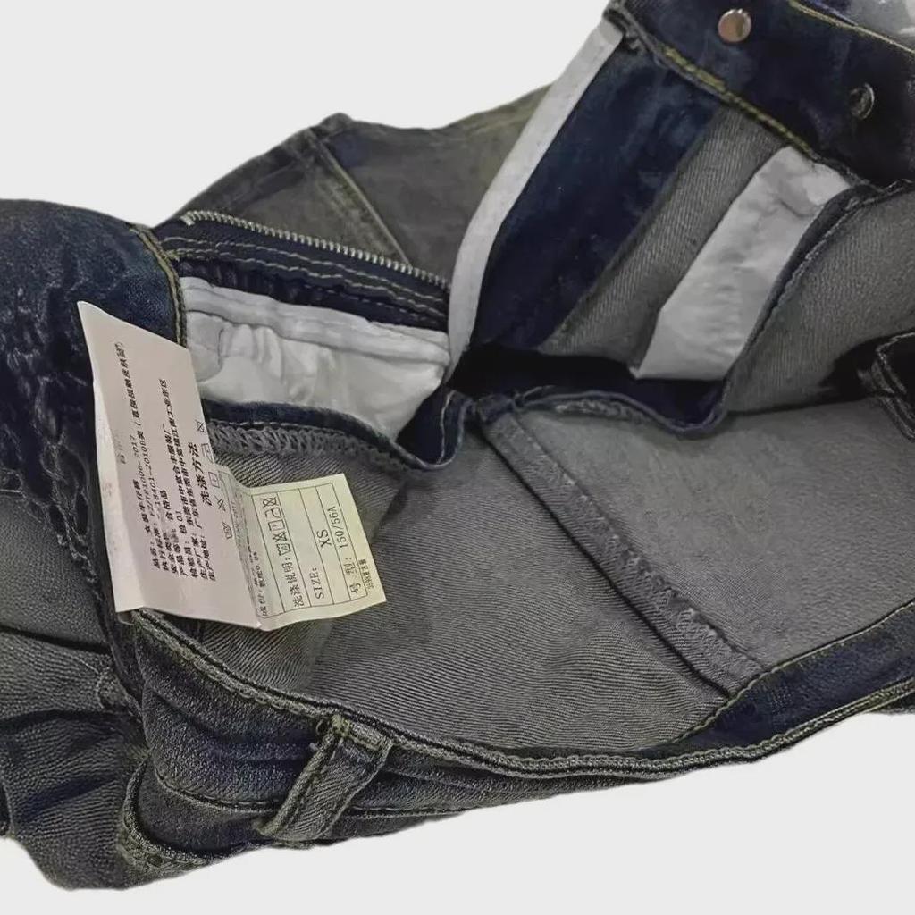 "Modrá džínová áčková sukně s vysokým pasem pro ženy"