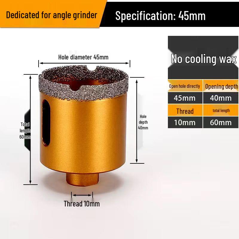 Dual-Purpose Angle Grinder Drill Bit for Porcelain, Granite, and Vitrified Tiles