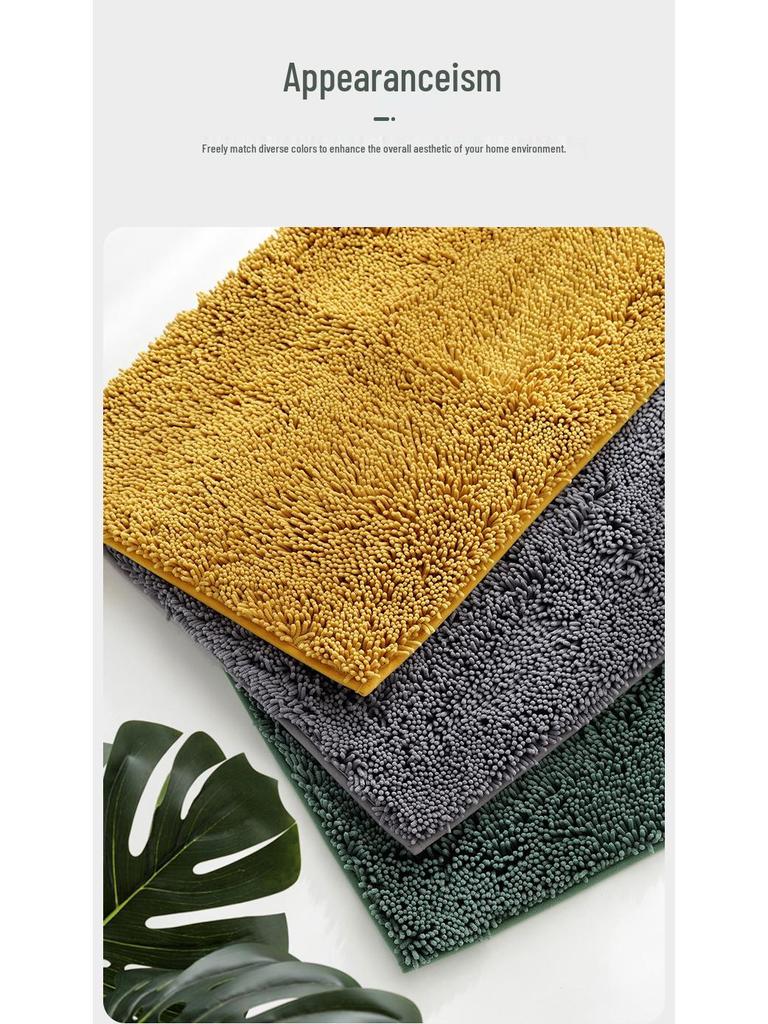 Hot-Selling Chenille Water-Absorbing Anti-Slip Mat for Bedroom, Entrance, and Bathroom