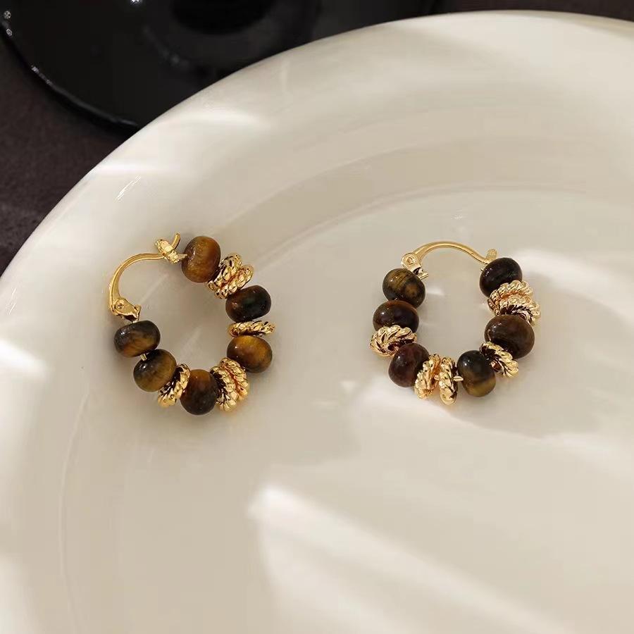 

Женские серьги в стиле ретро, ​​легкие роскошные, элитные, изысканные, осенние и зимние серьги, универсальные французские серьги