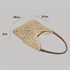 New Hollow-out Design Weaving Clutches Weaving Texture Large Capacity Underarm Bag Polyester Ladies Handbag Summer Season