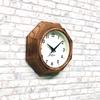 Santel Lucky Octagonal Wall 175 x 45 QL742BR Japanese-made Clock, Brown, mm,