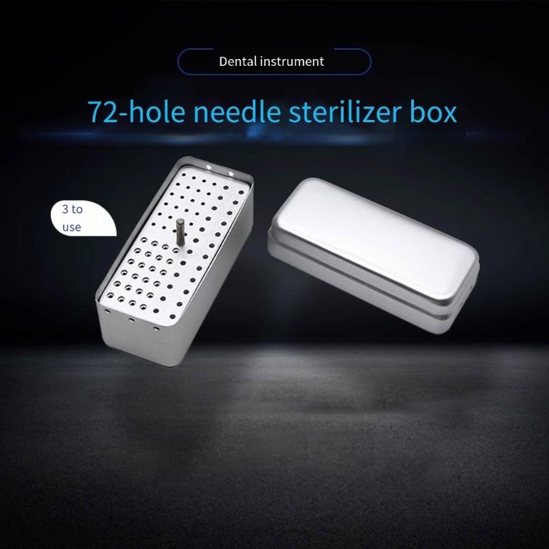 Portable Polishing Brush Cup Block With 72 Holes Efficient Easy To Clean Dental Box For Dental Tool Organization