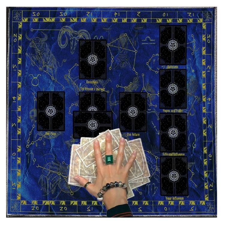 Lesekarten Astrologie Tischdecke Tarots Divinationen Tischdecke Altartuch Divinations Brettspiel Zubehör
