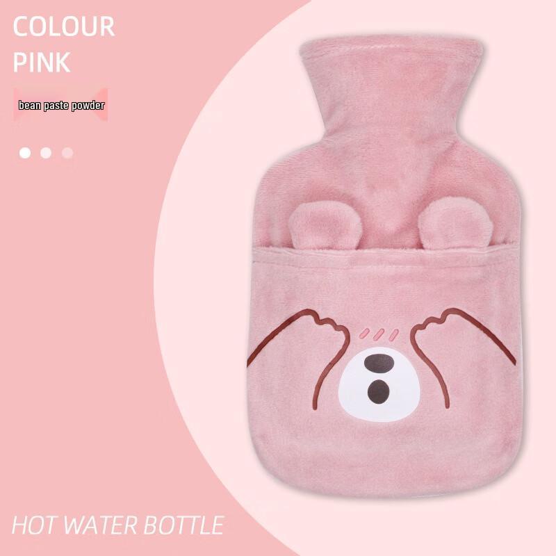Fumede Pink Shy Bear Plush Hot Water Bottle