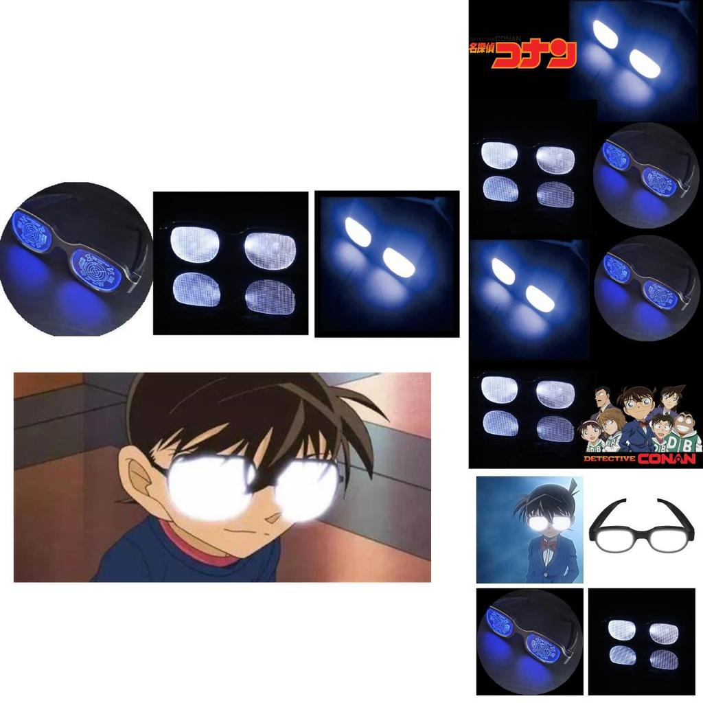 Detective Conan Led Usb Rechargeable Glowing Reflective Glasses Kn1 Kn2 Kn3 Sizes
