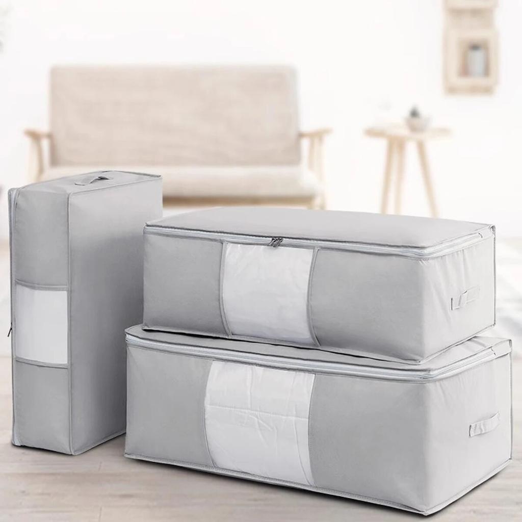 Quilt Storage Box Dustproof Organizers Non-woven Wardrobe Space Saving Bag Large Capacity Storage Bag Bedding Travel Storage Box