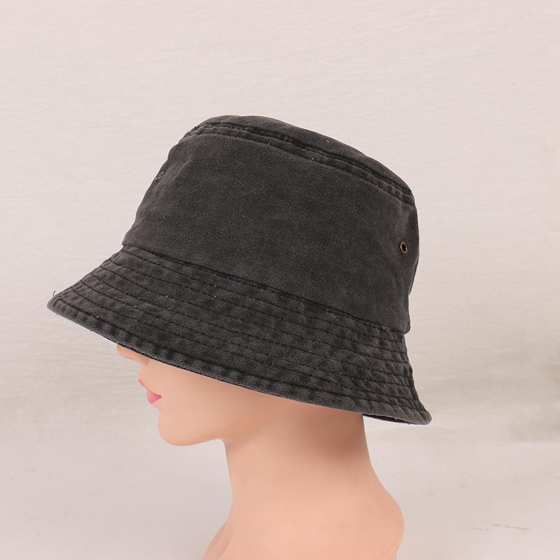 Old washed denim bucket hat spring and autumn summer basin hat versatile denim men's and women's retro