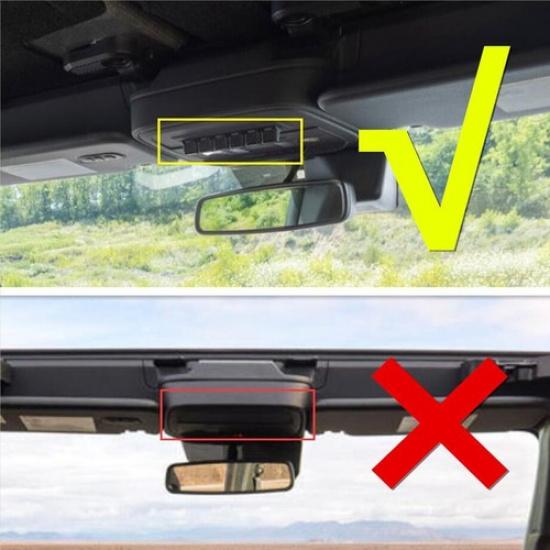 For -2024 Ford Bronco ABS Red Interior Front Reading Light Frame Cover Trim