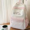 Schoolbag Lightweight Large-capacity Backpack New Japanese Ins High Value Fresh and Sweet Plaid Junior High School Student Schoolbag