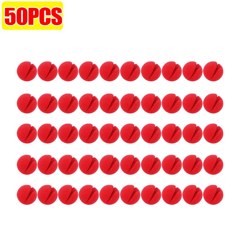 100/5Pcs Red Sponge Ball Clown Nose Circus Cosplay Costume Halloween Festival Make Up Clown Nose Party Decoration Props Supplies