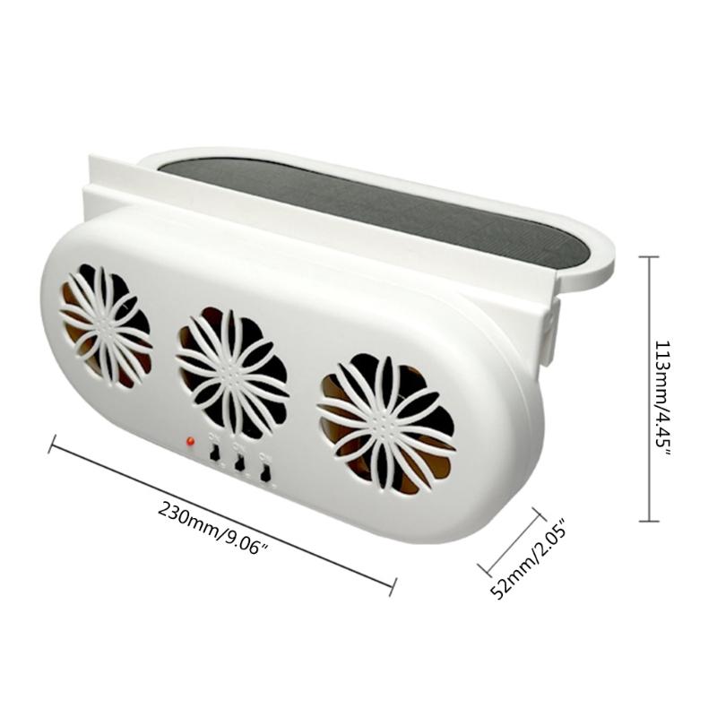 Umluftventilator Solarladung Automatischer Lüfter Abluft-Radiatorlüfter