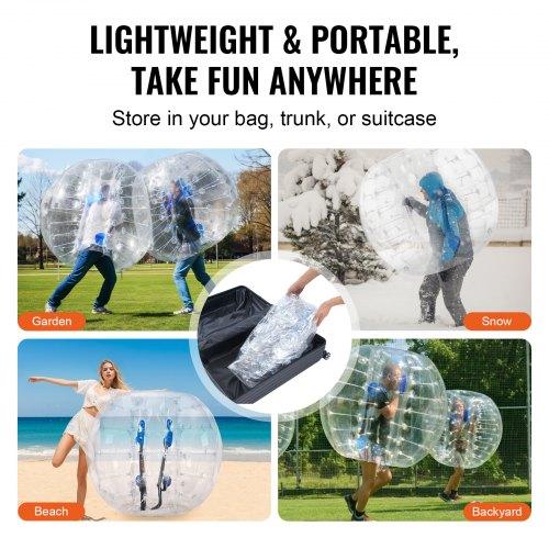 VEVOR Inflatable Bumper Ball 1-Pack, 4FT/1.2M Body Sumo Zorb Balls for Teen & Adult
