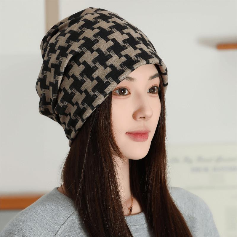 Large Cashmere Twist Hat Women's Autumn and Winter Changeable Scarf Warm Windproof Thickened Neck Cover