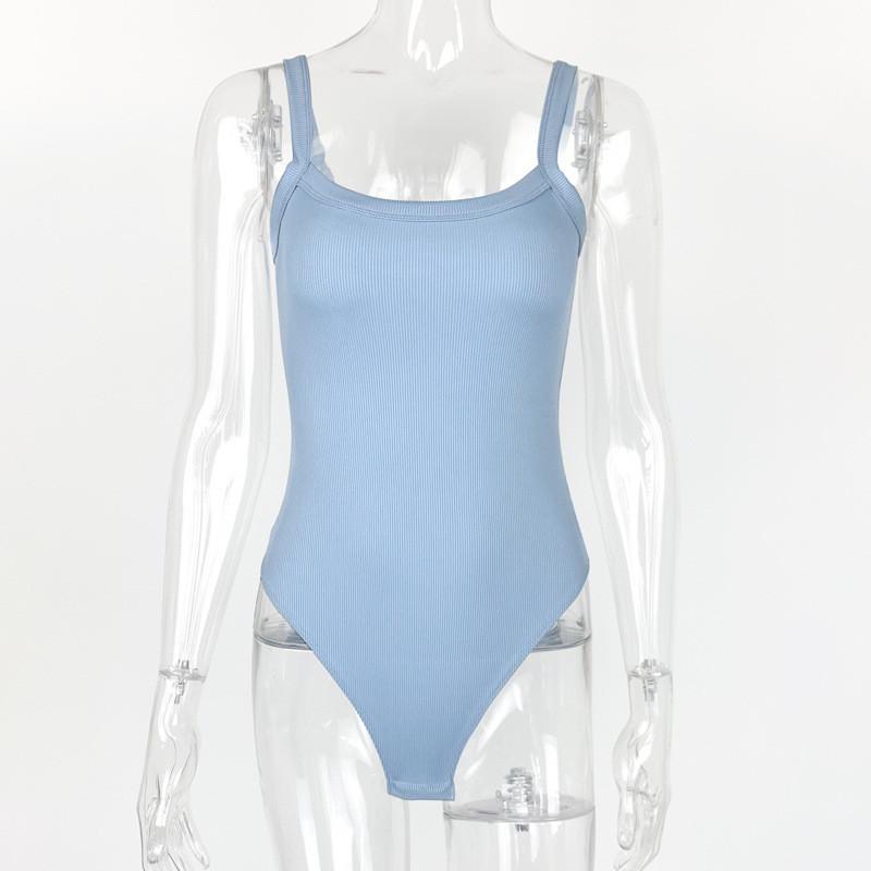 Damen Sommer Bodycon Jumpsuit Mit Patchwork Aus Polyester Und Spandex Für Freizeitkleidung