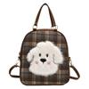 Casual large-capacity plaid bag women's 2025 new fashionable and cute cartoon commuter shoulder bag student tote bag