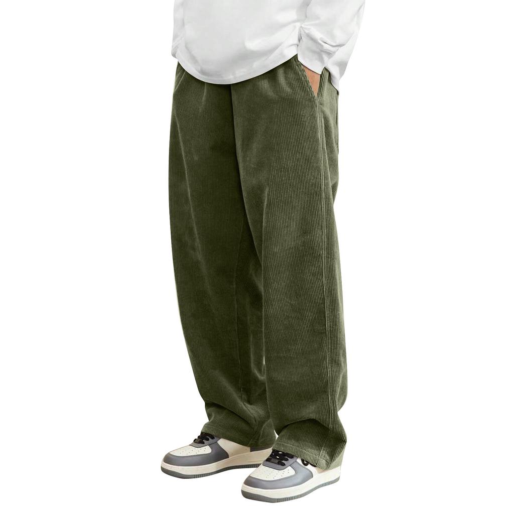 Men's Solid Color Corduroy Trousers Men's Casual Fashion Trousers
