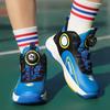 Brand Kids Basketball Shoes Rotary Buckle Design Boys Sneakers High Top Non-slip Leather Children Sports Shoes tênis de basquete