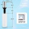 Kitchen Soap Dispenser Chrome Countertop Soap Dispenser for Kitchen Sink, Built in Sink Soap Dispen