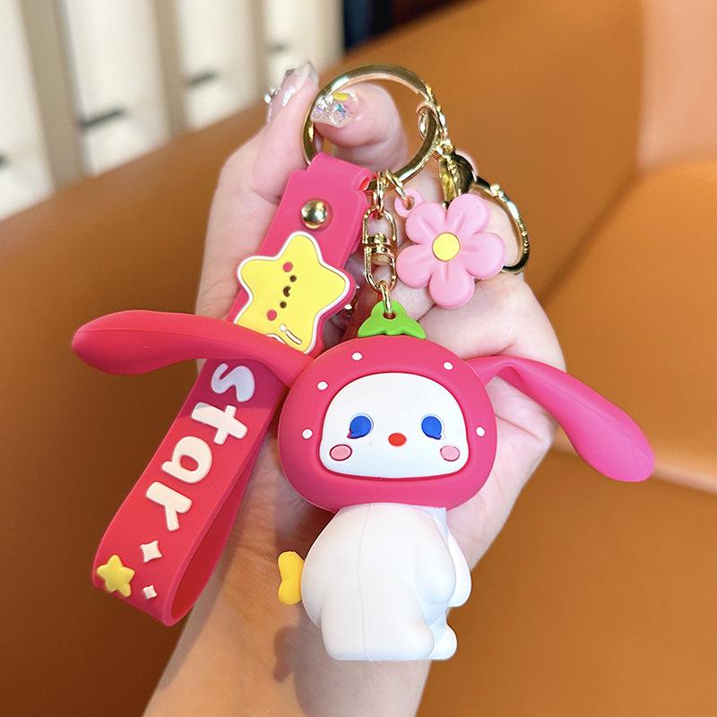 

Unzip And Pinch Le Bunny Keychain, Cute Car Key Pendant, Exquisite Girls Bag Pendant Key Ring.
