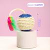 Interactive Cat Toy Sisal Scratching Ball With Feather For Chewing Grinding Teeth Training Durable Pet Toy Accessories Suitable