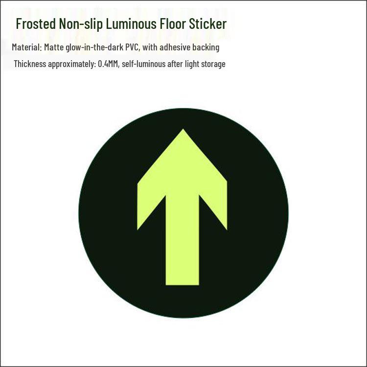 Glow-in-the-Dark Fire Exit Safety Sticker - No Electricity Needed for Stairwell Evacuation