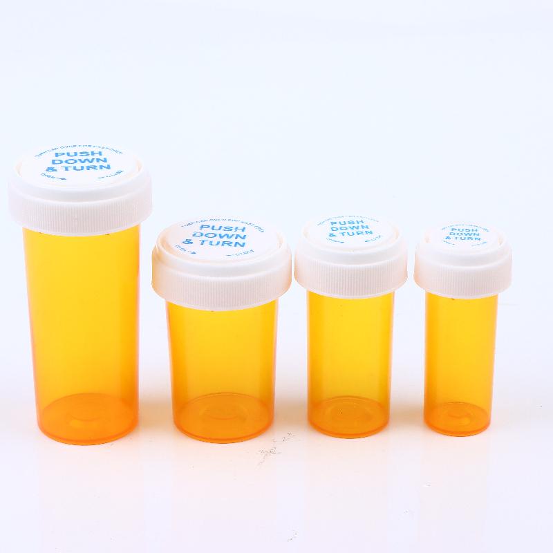 5/10/20 szt. Farmaceutyczny pojemnik odporny na dzieci, ale łatwy do otwarcia, Pusta plastikowa butelka z zakrętką dwustronną