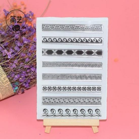 

Силиконовый штамп с кружевным дизайном: Легкое украшение альбома своими руками