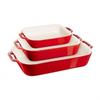 Staub Ceramic Oven Pan (Cherry Red) 3-Pack